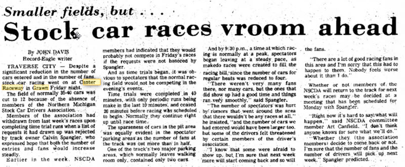 Center Raceway - Jul 26 1975 Article
